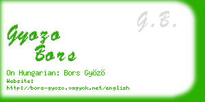 gyozo bors business card